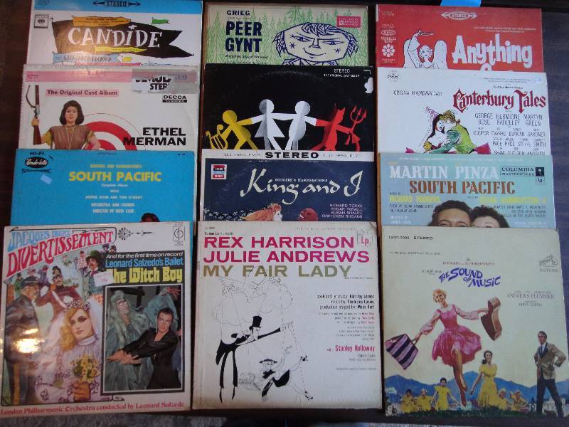 lot 1895 image: VINTAGE BROADWAY RECORD ALBUM LOT My Fair Lady, South Pacific, MORE