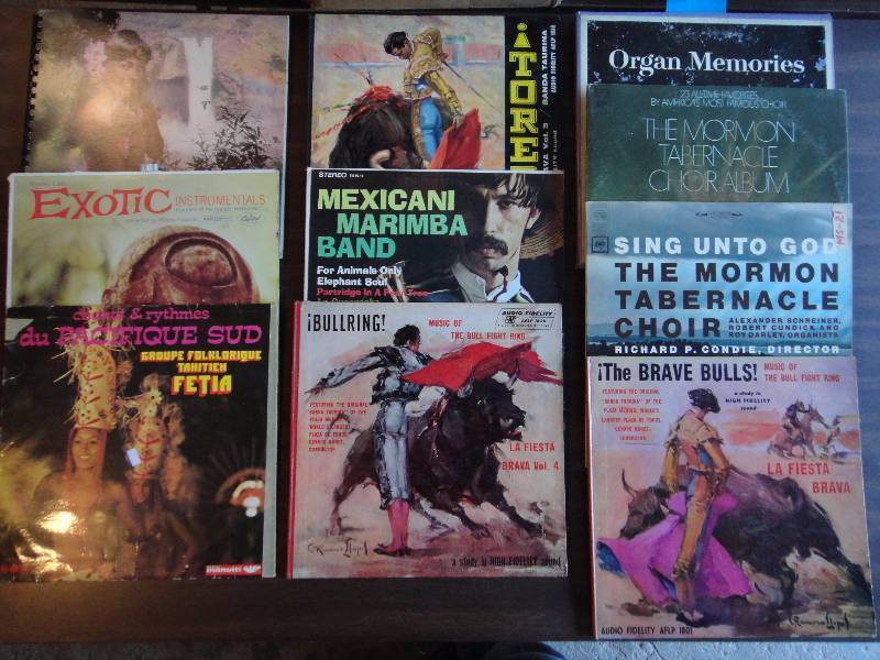 lot 1898 image: Vintage Record Album Lot Bullfighting, Mormon Tabernacle, MORE