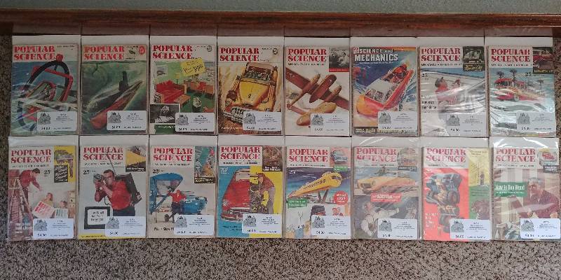 lot 337 image: Vintage 1940s and 1950s Popular Science Journals and Magazines
