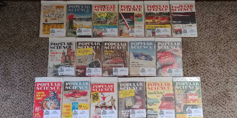 lot 336 image: Vintage 1950s and 1960s Popular Science Journals and Magazines