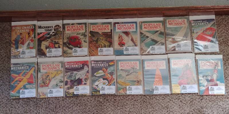 lot 333 image: Vintage 1950s Popular Science and Mechanics Magazines