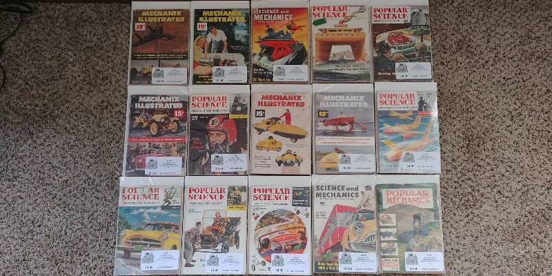lot 332 image: Lot of Vintage 1950s Popular Science and Mechanics Journals and Magazines