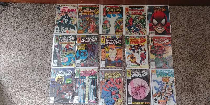lot 329 image: Amazing, Spectacular, and Web of Spider-Man Marvel Comic Book Lot