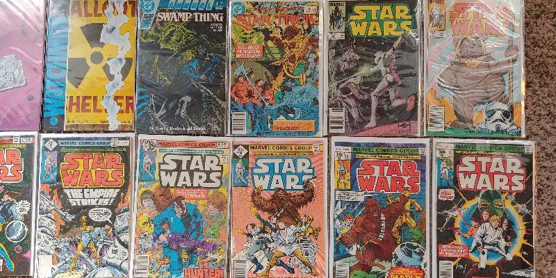 lot 325 image: Marvel Star Wars Comic Lot (Including #1), DCs Watchman, Star Trek, more