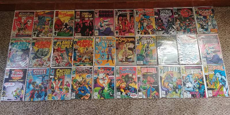 lot 317 image: HUGE Marvel Comic Lot Planet of the Apes, Logans Run, Indiana Jones, Chuck Norris, Saved By The Bell, MORE.