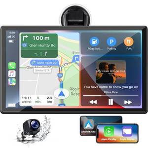 lot 13506 image: $$ 9-Inch Wireless Car Stereo with Carplay, 1080P Camera, GPS Navigation, Android Auto - By LAMTTO