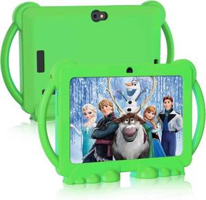 lot 13511 image: YOBANSE Kids Tablet, 7 inch Tablet for Kids 3GB RAM 32GB ROM Android 11.0 Toddler Tablet with Bluetooth, WiFi, GMS, Parental Control, Dual Camera, Shockproof Case, Educational, Games(Green)