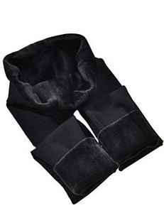 lot 13535 image: CHRLEISURE Womens Winter Warm Fleece Lined Leggings - Thick Velvet Tights Thermal Pants (Black, ML)