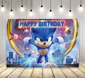 lot 13550 image: 60x40 Inches Birthday Backdrop for Party, Soni Birthday Decoration Banner with Good Wrinkle Resistance, Birthday Party Supplies as Photography Background, 5X3 ft for Kids, Boys, Girls (Blue 1)