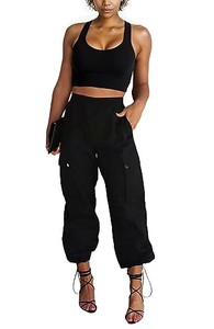 lot 13571 image: DISCIPBUSH Capris Cargo Pants Women - Parachute Pants for Women, Womens Cargo Pants Y2K Pants, Cargo Pants for Girls Fashion, Baggy Pants Women Cargo Pants, Cargo Pants for Women Black XL