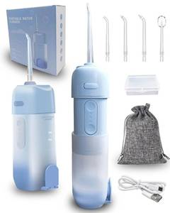 lot 13605 image: Lyntimo Travel Water Flosser for Teeth, Portable Oral irrigator Compact Cordless Rechargeable Water Teeth Cleaner Picks for Braces Dental Care wTravel Bag, Telescopic Water Tank, 3 Modes & IPX7