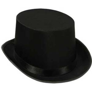 lot 13620 image: Super Z Outlet Black Top Hat Satin Costume Magician Fancy Style Party Accessory