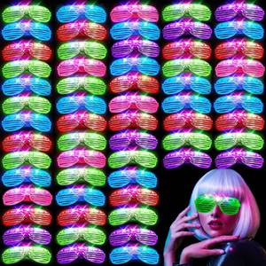 lot 13639 image: OLUPP 84PCS New Years Eve LED Glasses, Glow in The Dark Party Supplies 2024 for KidsAdults, Rave Neon Flashing Glasses Light Up New Years Gift for Birthday Carnival New Years Party Decorations