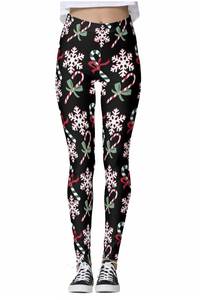 lot 13665 image: ALBIZIA Womens Snowflake Printed Ugly Christmas Xmas Leggings US LXL