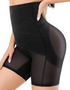 lot 13700 image: KLVEE Shapewear for Women Tummy Control, High Waisted Body Shaper Shorts Butt Lifting Panties Thigh Slimmer Shapewear Girdle Black. Large