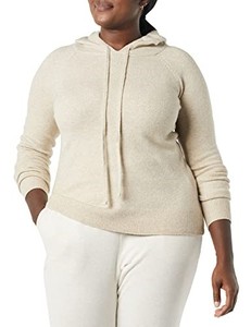 lot 13706 image: Amazon Essentials Womens Soft Touch Hooded Pullover Sweater, Beige, Medium