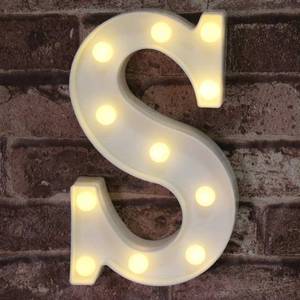 lot 13713 image: Pooqla LED Marquee Letter Lights Sign, Light Up Alphabet Letter for Home Party Wedding Decoration S
