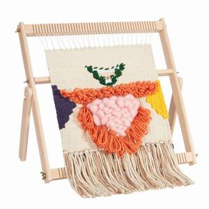 lot 13757 image: WILLOWDALE Multi-Craft Weaving Loom Large Frame 16.5 x 15.7 x 1.2 Wooden Loom Tapestry Loom Creative DIY Weaving Art & Crafts for Kids, Beginners, Experts