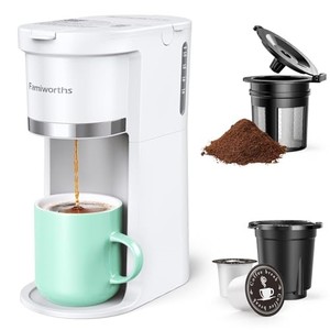 lot 13764 image: Famiworths Single Pod Coffee Brewer (Pure White)