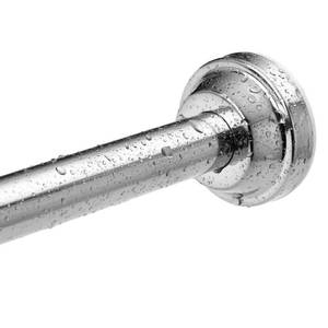 lot 13765 image: Shower Curtain Rod, Silver 40-76 inch Adjustable Tension Spring, Shower Curtain Rod Tension, Polished Stainless Steel, Anti-Slip, No Drilling, No Rust, Never Collapse, for Bathroom
