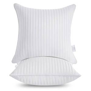 lot 13778 image: Oubonun 22 x 22 Throw Pillow Inserts, Firm and Fluffy Decorative Square Pillows for Couch Bed Sofa with Soft Cotton Cover White Cushion with Down Alternative Pack of 2