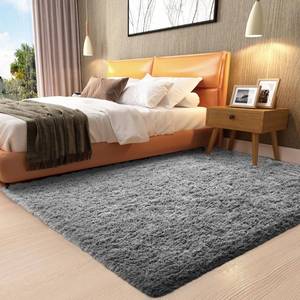 lot 13782 image: Ophanie 3x5 Rug, Bedside Preppy Dorm Area Rug, College Essentials Non Slip Grey Small Carpets for Bedroom, Anti Slip Fluffy Living Room Rugs Home Decor Aesthetic, Nursery