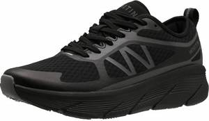 lot 13787 image: WHITIN Mens Cushioned Running Fitness Workout Shoes - Breathable Midsole Platform Sneakers Black, Size 10.5
