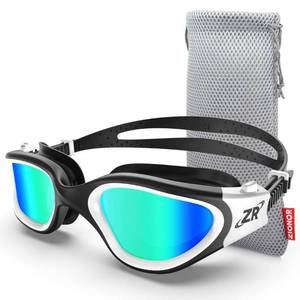 lot 13804 image: ZIONOR Swim Goggles, G1 Polarized Swimming Goggles UV Protection Anti-fog Adjustable Strap for Adult Men Women (Polarized Light Smoke Lens)