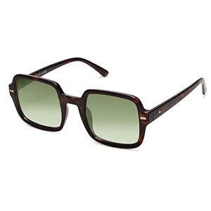 lot 13811 image: SOJOS Retro Square Polarized Sunglasses for Women Men Classic Trendy Sunnies SJ2226, Dark TortoiseGreen