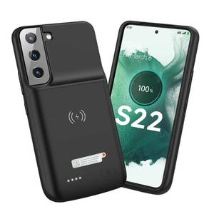 lot 13815 image: $$ NEWDERY Galaxy S22 Battery Case 4700mAh, Qi Wireless Charging & Fast Charging & Transfer Data Supported, Extended Rechargeable Charger Case for Samsung S22 5G-6.1 inch (2022 Release) Black