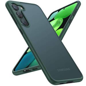 lot 13817 image: TORRAS Shockproof Samsung Galaxy S23 Case, Military Grade Drop Tested, Translucent Matte, Slim Protective Guardian Series, Green