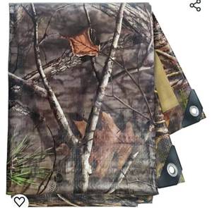 lot 13865 image: Heavy Duty 9 Mil Tarp Cover Waterproof UV Resistant Tarpaulin Used for Outdoor, Hunting, Camping, Backpacking, Canopy Tent, Ground Tarp, Cover Boat, Motorcycles, Roofs, Wood 10 X 12
