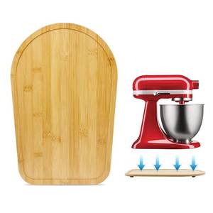 lot 13893 image: Bamboo Mixer Mat Slider Compatible with Tilt Head Kitchen aid 4.5-5 Qt Stand Mixer - Kitchen Countertop Storage Mover Sliding Caddy for Kitchen aid 4.5-5 Qt, Mixer Appliance Moving Tray
