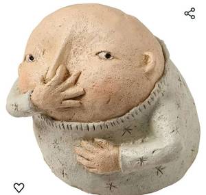 lot 13908 image: Art & Artifact Boy Holding Nose Bathroom Statue, Funny Boys Bathroom Decor Bathroom Shelf Sitters, 5 High