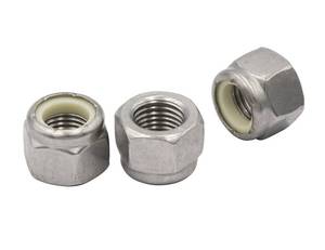 lot 13932 image: LBY 30pcs 38-24 Nylon Insert Hex Lock Nuts, 304 Stainless Steel (Silver)