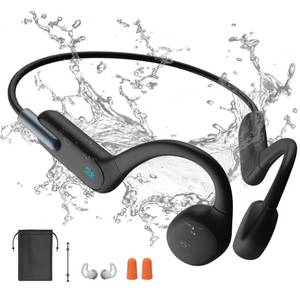 lot 13941 image: Dnniakm Bone Conduction Headphones Swimming, Underwater Headphones for Swimming, Built-in 32G Memory IPX8 Waterproof, Wireless Bluetooth 5.3 Open Ear Headphones for Running, Cycling, Swimming