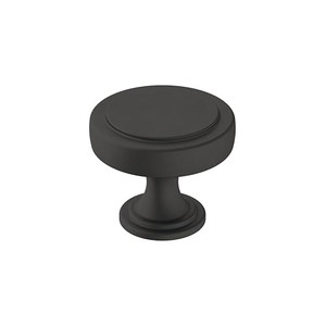lot 13948 image: Amerock  Cabinet Knob  Matte Black  1-12 inch (38 mm) Diameter  Exceed  1 Pack  Drawer Knob  Cabinet Hardware