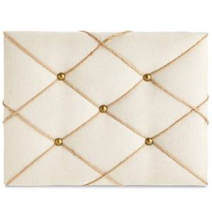 lot 13950 image: Farmlyn Creek Picture Bulletin Board, Linen Fabric Photo Display Board with Hooks (16 x 12 in)