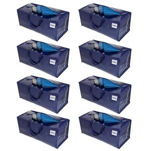 lot 13961 image: VENO 8 Pack Moving Bags wBackpack Straps, Moving Supplies, Moving Boxes, College Packing Storage Boxes with Lids Alternative, Heavy Duty, Extra Large, Sturdy Handles, Zippers (Blue, 8 Pack)
