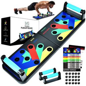 lot 13967 image: MG Push Up Board for Men & Women, Multi-Function Foldable Pushup Board, Muscle max Push Up Board for Floor, Fitness Strength & Exercise Training Equipment for Home Workout