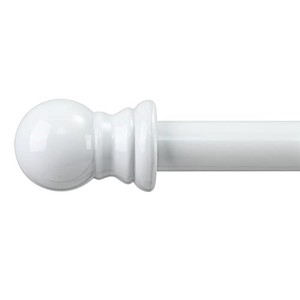 lot 14008 image: Curtain Rods for Windows 66 to 144 - 1 Inch Heavy Duty Curtain Rod Set,Adjustable Blackout Drapery Rods with Brackets for Farmhouse,Outdoor Patio -White