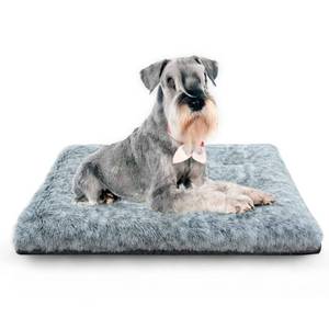 lot 14013 image: KISYYO Dog Beds for Small Dogs Deluxe Pet Beds for Crates Washable Dog Bed Mat, 24 x 18 x 3 Inches, Grey