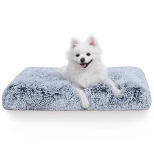 lot 14016 image: Vonabem Medium Dog Bed Washable, Dog Crate Beds for Medium Small Dogs and Cats, Plush Soft Fluffy Puppy Pet Beds, Anti-Slip Dog Cage Mats for Sleeping, Kennel Pad 30 Inch