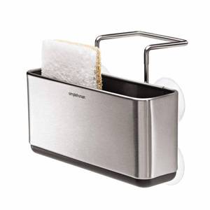 lot 14036 image: simplehuman Slim Sink Caddy Sponge Holder, Brushed Stainless Steel