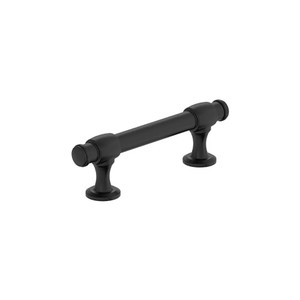 lot 14038 image: Amerock BP36770FB  Matte Black Cabinet Pull  3 in (76 mm) Center-to-Center Cabinet Handle  Winsome  Drawer Pull  Kitchen Cabinet Handle  Furniture Hardware
