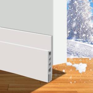 lot 14054 image: Suptikes 2 Pack Door Draft Stopper��Door Sweep for Exterior & Interior Doors,Door Bottom Seal Dust and Noise Insulation Weather Stripping Draft Guard Insulator, 1.8 W x 37 L,White