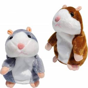 lot 14066 image: Tockrop 2 Pack Talking Hamster Mouse Plush Interactive Toy Repeat What You Say Mimicry Pet Talking Record for Early Learning