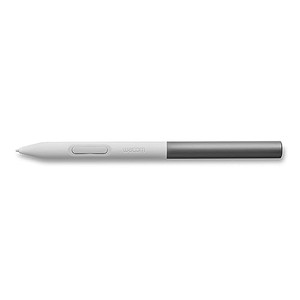 lot 14079 image: Wacom One Standard Pen (for 2023 Edition Wacom One displays and Tablets), White FrontGray Rear