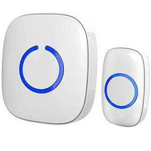 lot 14084 image: SadoTech Wireless Doorbells for Home - Adjustable Volume with 52 Chimes, 1000Ft Range, Easy Installation, Weatherproof Wireless Doorbell wLED Flash, White