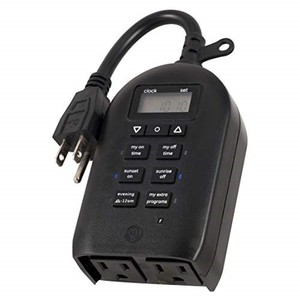 lot 14089 image: myTouchSmart Outdoor Programmable Timer (2 Outlet)
